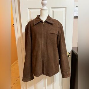 Tommy Hilfiger Brown leather jacket with full zipper